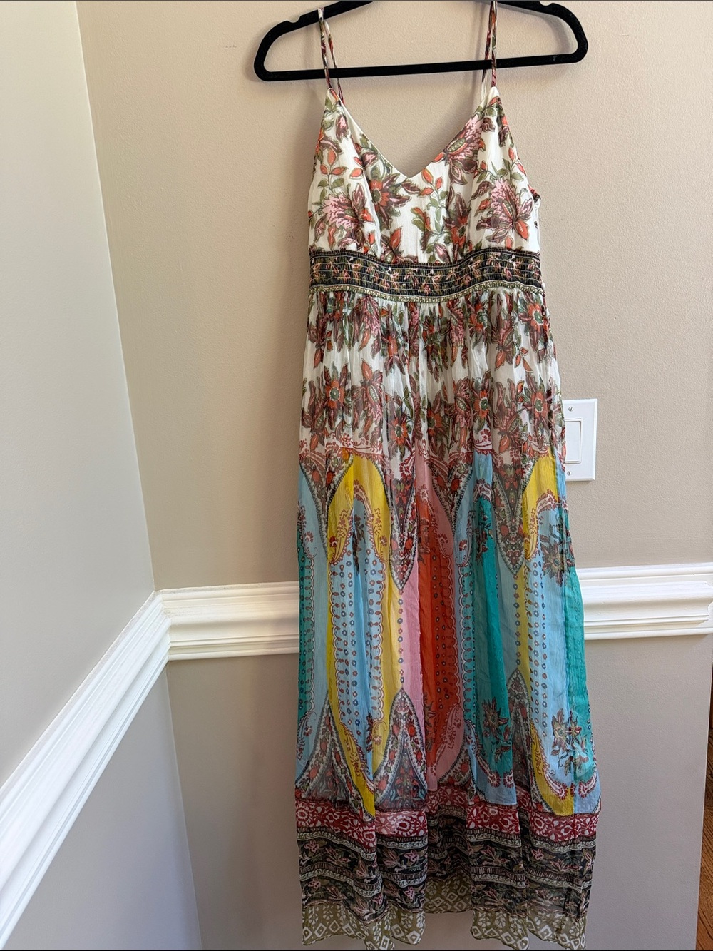 Anthropologie Virginia Chiffon Maxi Dress Size 6